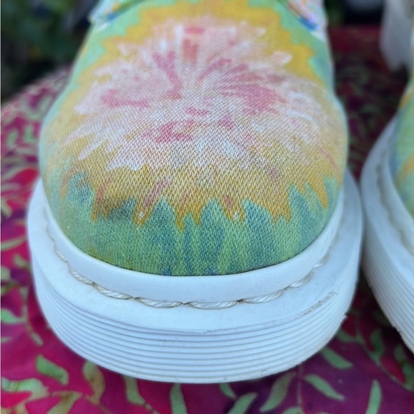 Dr. Martens Retro Tie Dye Colorful Boho Floral Canvas Vegan Boots - Picture 9 of 14